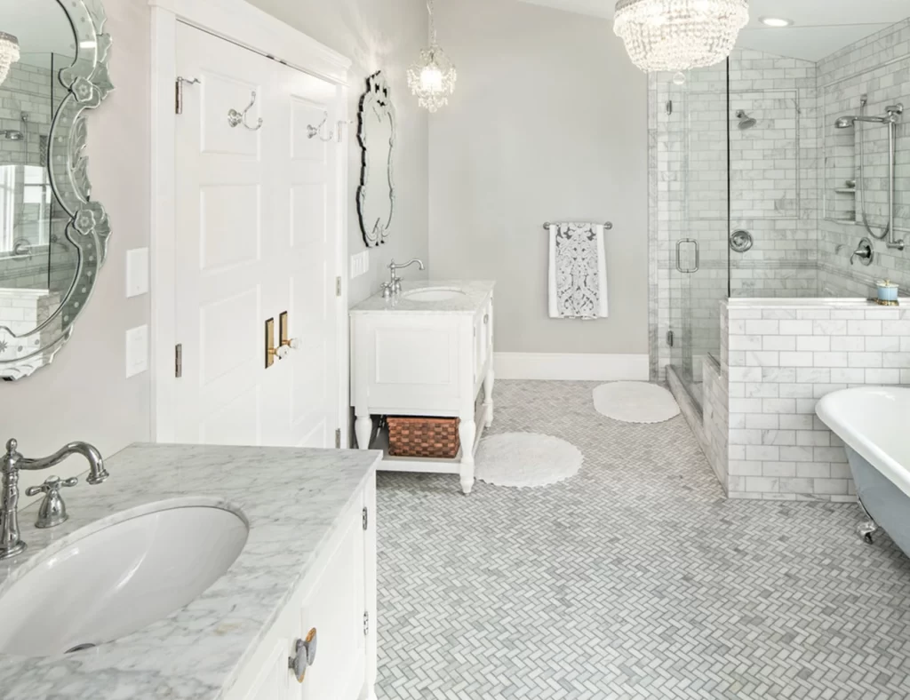 carrara mosaic floor tile