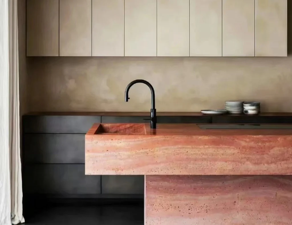 red travertine marble